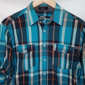 Carbon collared shirt